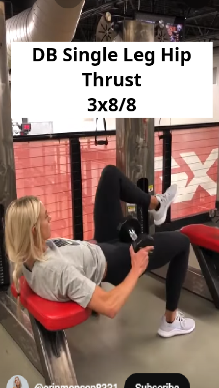 DB Single Leg Hip Thrust