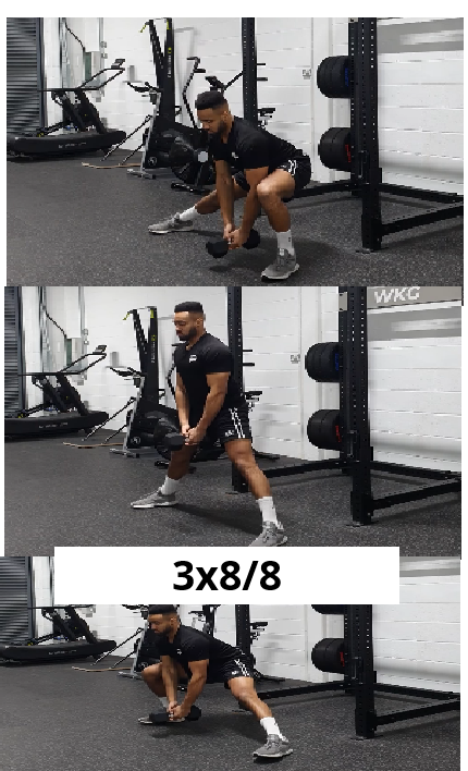 Dumbbell Static Side Lunges