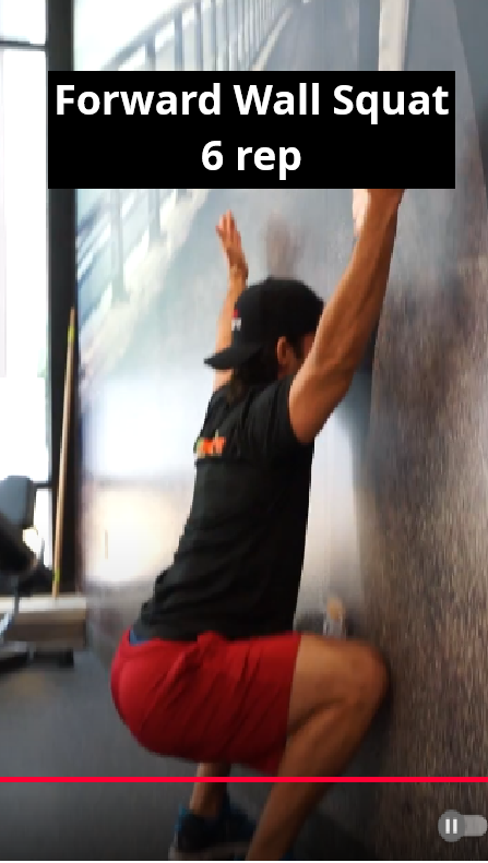 Forward Wall Squat