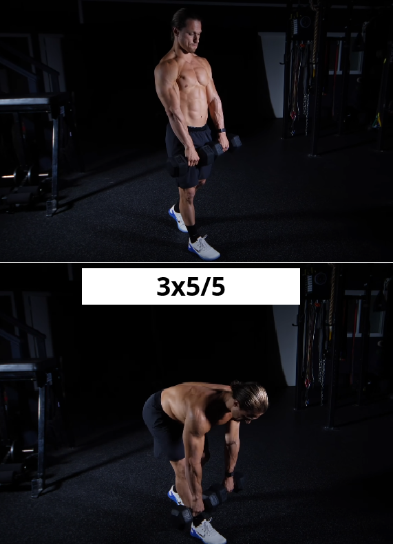 Split Stance Dumbbell Romanian Deadlift